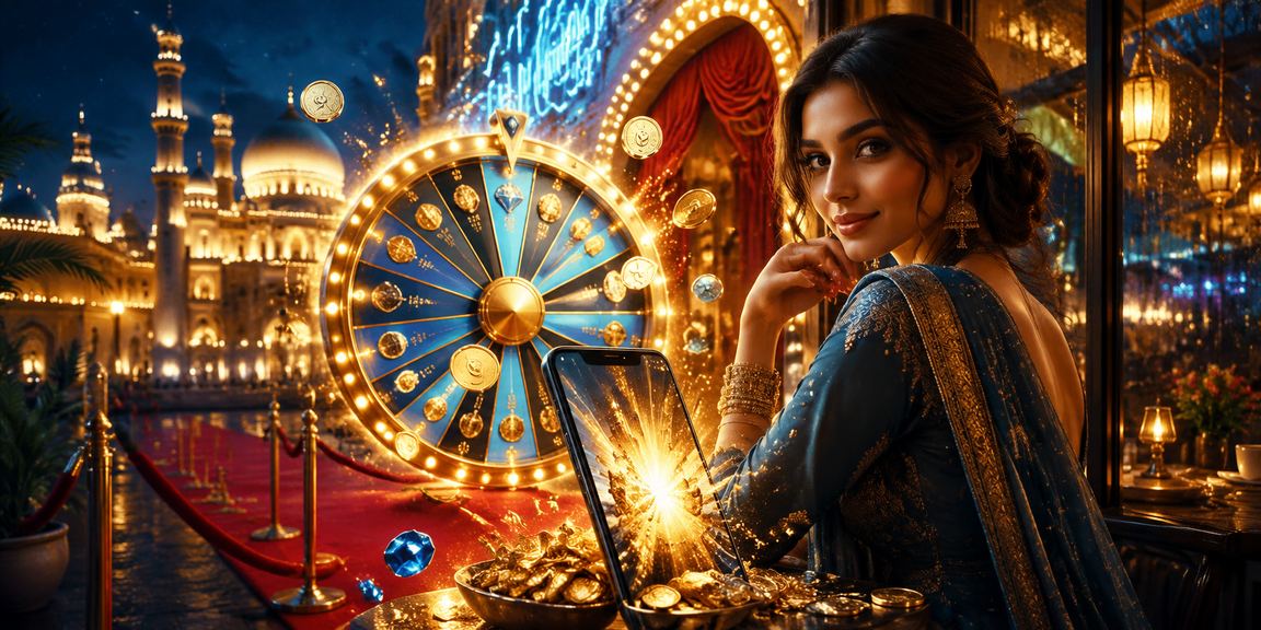 Evening roulette game setup in Lucknow Old City with Bollywood style